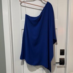 ANDREE BY UNIT Royal Blue One Shoulder Dress